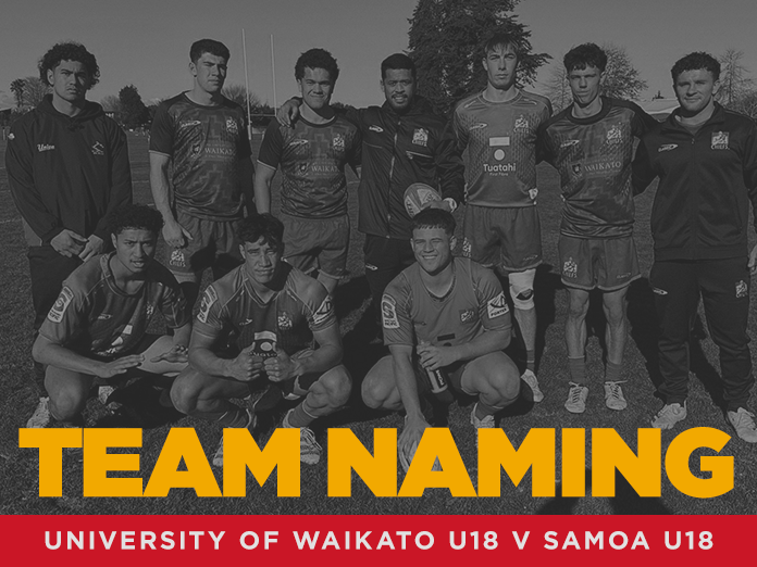 University of Waikato U18 team named to face Samoa U18