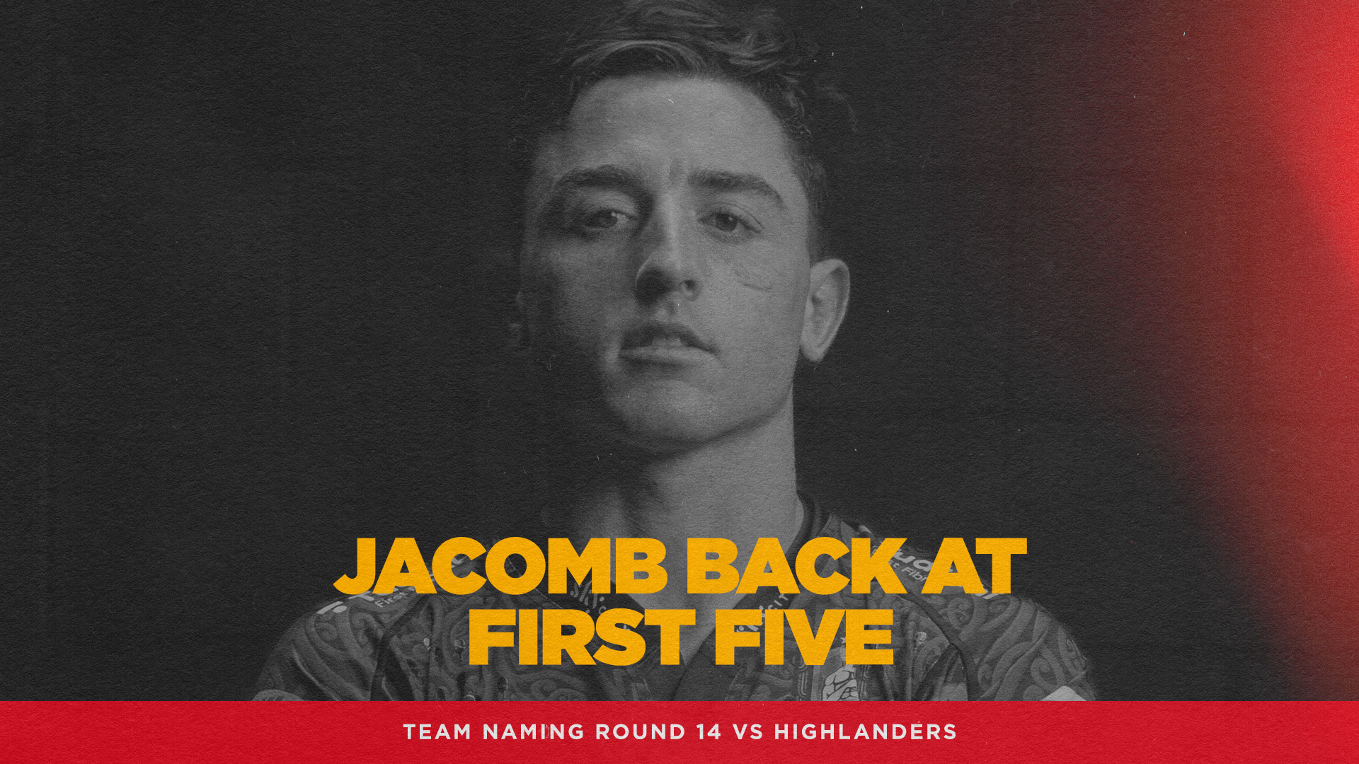 Josh Jacomb at First Five for Gallagher Chiefs against Highlanders       