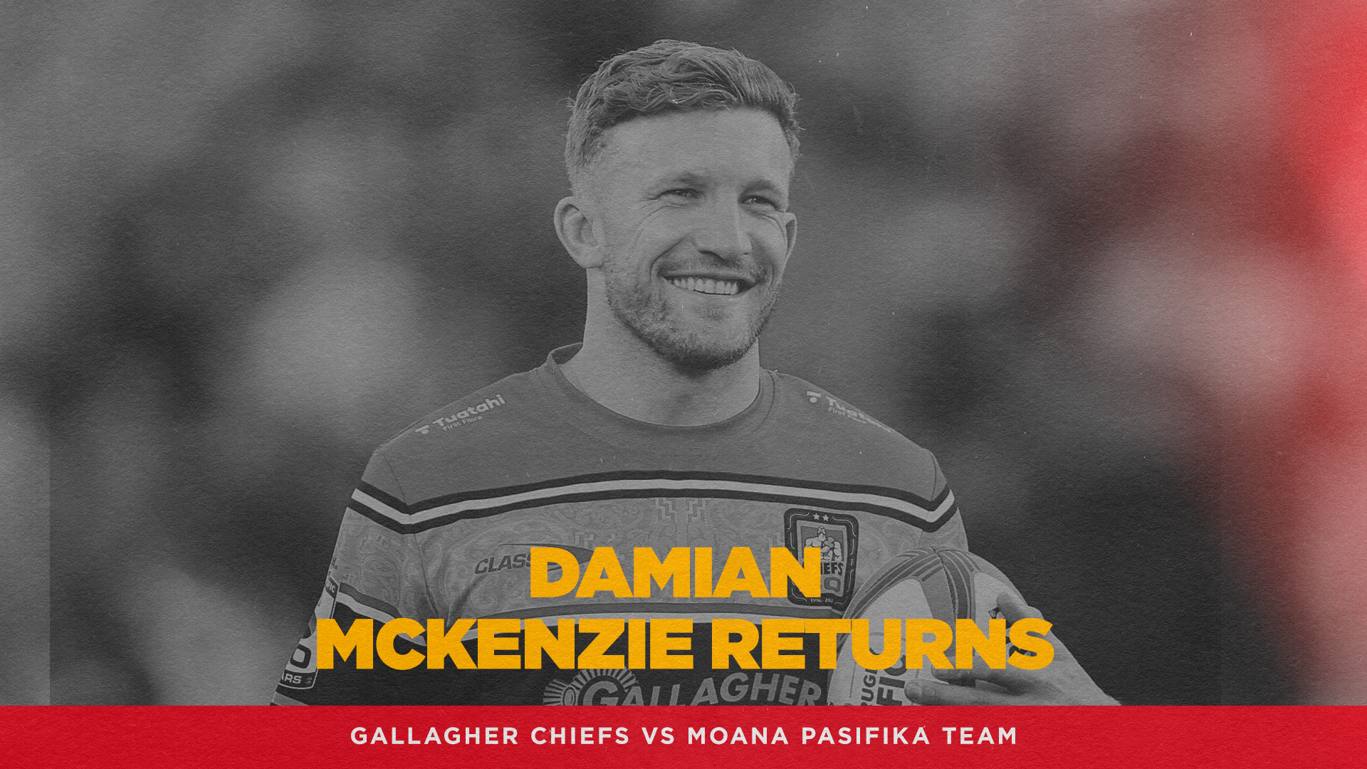 Damian McKenzie Returns for Gallagher Chiefs match against Moana Pasifika.