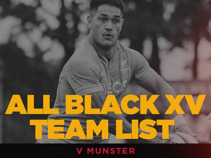 All Blacks XV team named for match against Munster